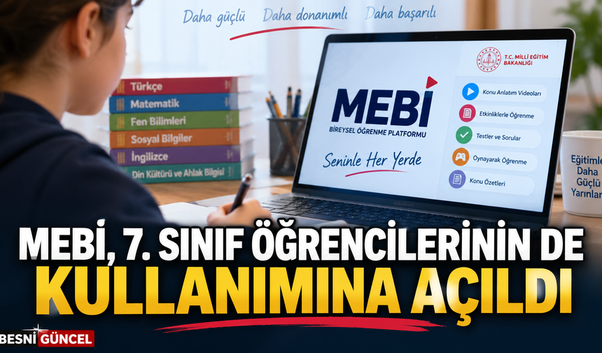 7. Sınıflar İçin MEBİ'de Yeni Dönem Başladı