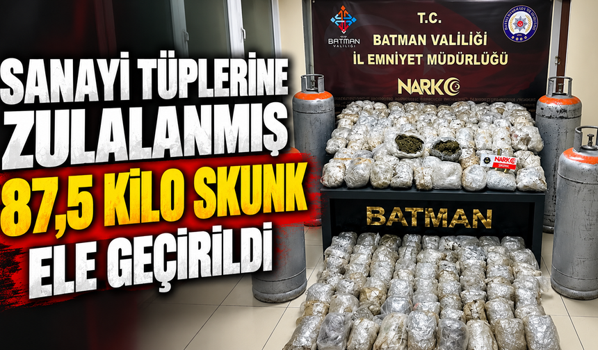 Zehir Tacirlerine Geçit Yok: 87 Kilo 500 Gram Skunk Yakalandı