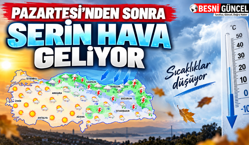 Sıcaklıklar Pazartesi Düşecek, Serinleyeceğiz!