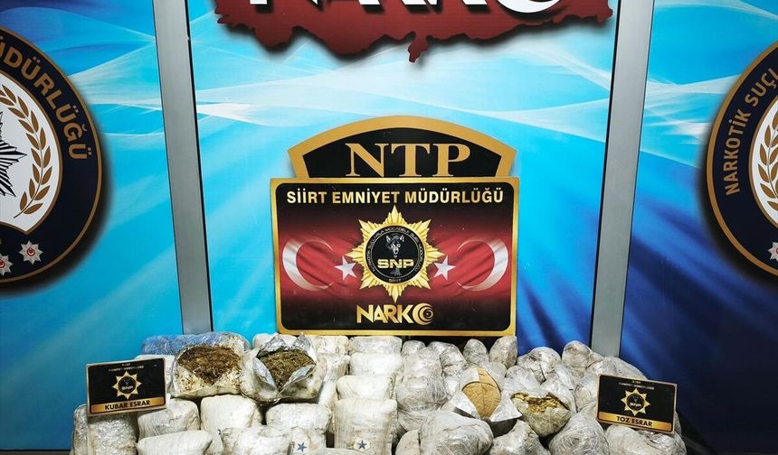 Siirt'te 37 kilo 600 gram yasa dışı madde ele geçirildi