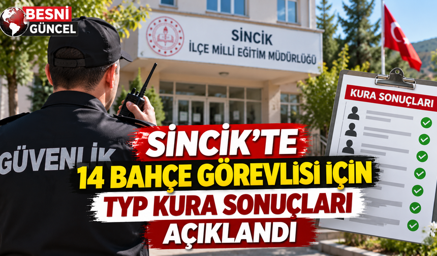 Sincik İlçe Milli Eğitim Müdürlüğü TYP Kura Sonuçlarını Duyurdu