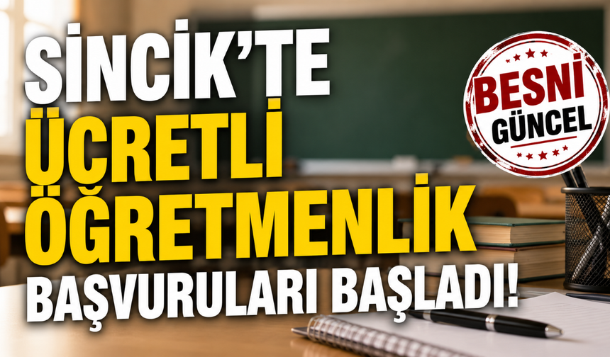 Sincik’te Ders Ücreti Karşılığı Öğretmen Görevlendirilecek