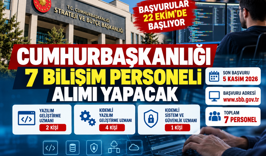 Strateji ve Bütçe Başkanlığına 7 Uzman Alınacak