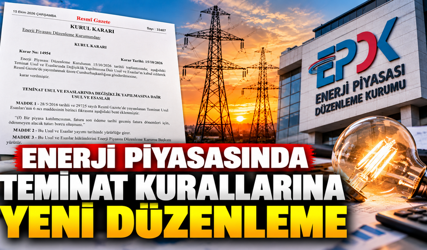 EPDK’den Teminat Usul ve Esaslarında Değişiklik