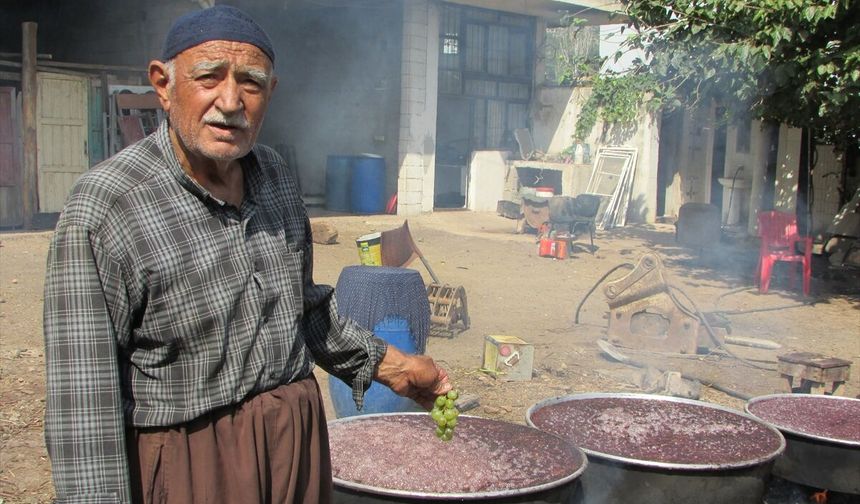 İslahiye'de Geleneksel Üzüm Pekmezi Mesaisi Başladı