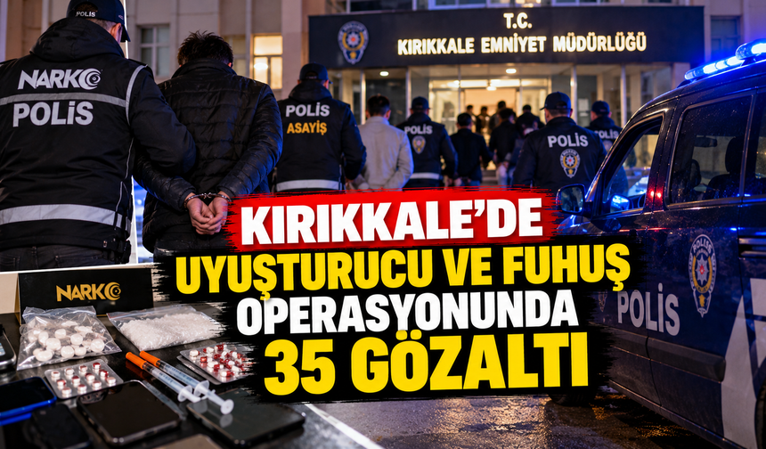 Kırıkkale’de Eş Zamanlı Operasyon: 35 Şüpheli Yakalandı