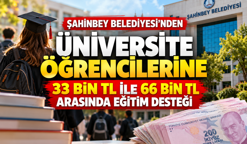 Şahinbey’den Üniversite Öğrencilerine 66 Bin TL Destek