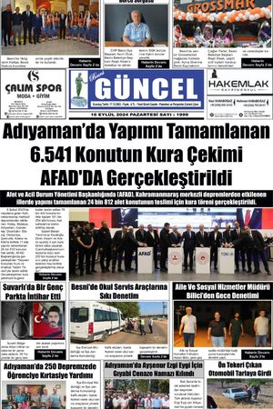 BESNİ GÜNCEL GAZETESİ 16.09.2024