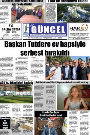 BESNİ GÜNCEL GAZETESİ 10.07.2025