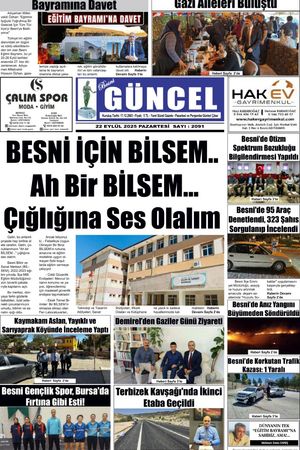BESNİ GÜNCEL GAZETESİ 05 KASIM 2025